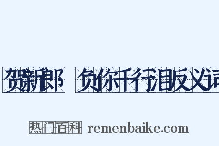 贺新郎·负你千行泪反义词是什么意思的图片
